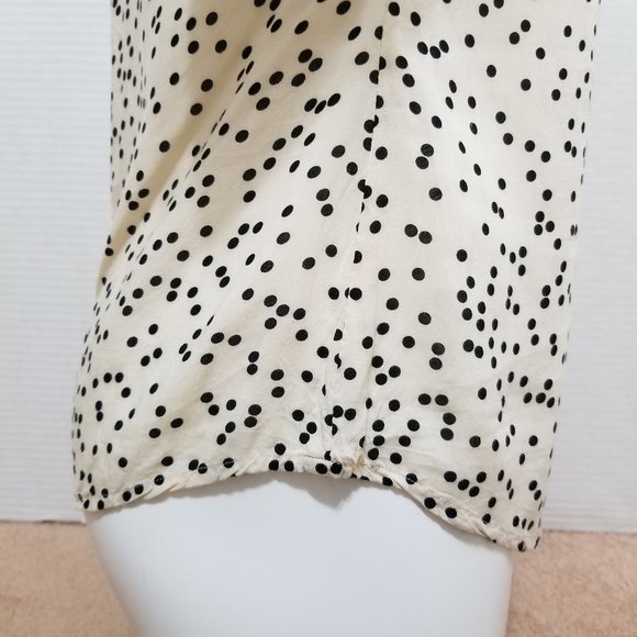 Maeve top 0 Bagatelle Button Down polka dot print long sleeve Anthropologie - Picture 5 of 16